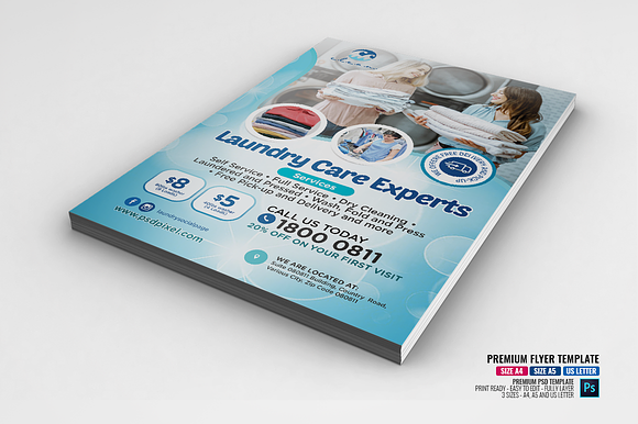 Laundry Commercial Washing Flyer in Flyer Templates - product preview 1