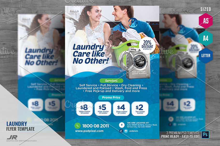 Commercial Laundry Solution Flyer in Flyer Templates - product preview 8