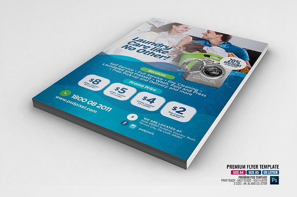 Commercial Laundry Solution Flyer in Flyer Templates - product preview 1