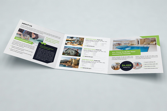 Real Estate Square Trifold Brochure in Brochure Templates - product preview 2