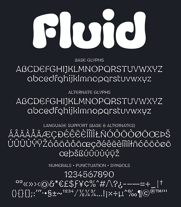 Fluid – 6 Soft Display Fonts in Display Fonts - product preview 4