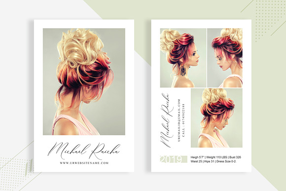 3 Fashion Comp Card Template in Card Templates - product preview 1