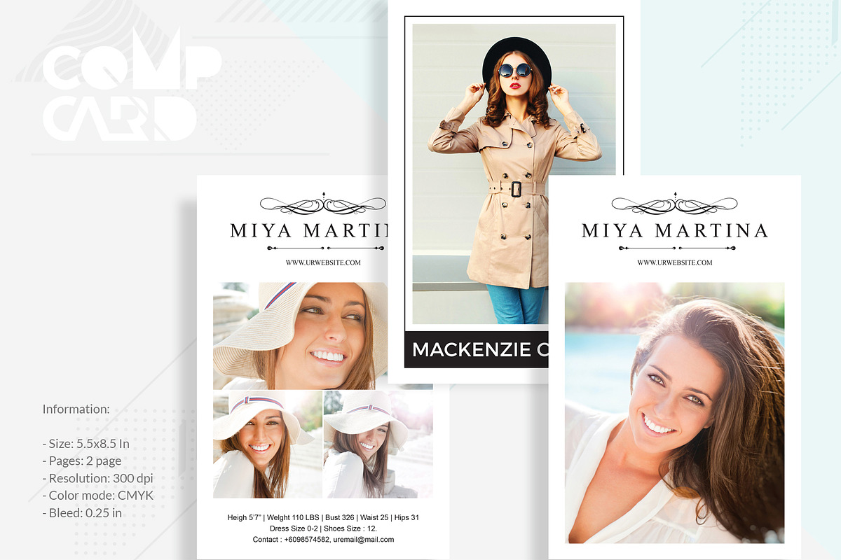2 Modeling Comp Card in Card Templates - product preview 8