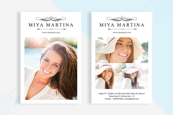 2 Modeling Comp Card in Card Templates - product preview 1