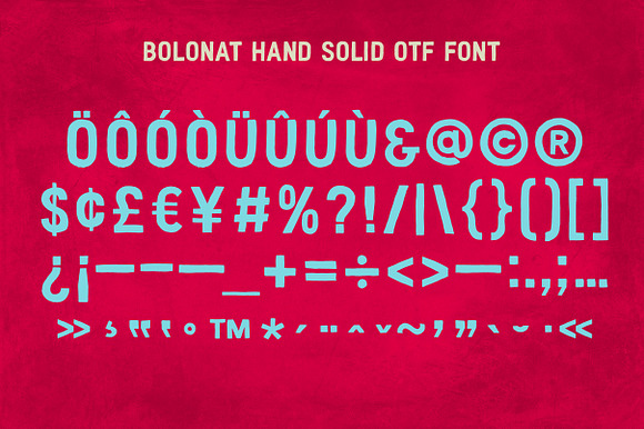 Bolonat Solid Hand OTF Font in Block Fonts - product preview 4