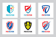 Protection Guard Shield Logo Set