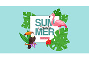 Summer sale banner vector