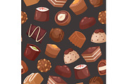 Sweet chocolate seamless pattern