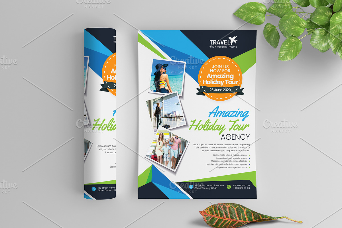 Holiday Travel & Tour Flyer Layout in Flyer Templates - product preview 8