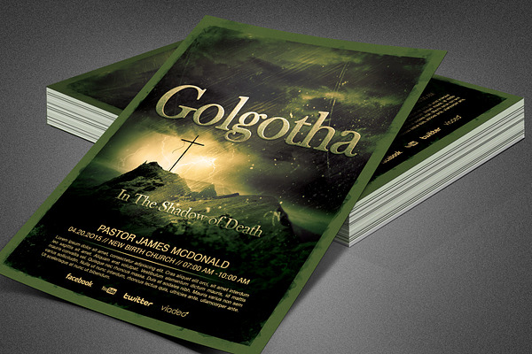 Golgotha Church Flyer Template