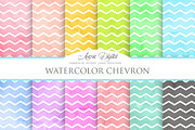 Watercolor Chevron Digital Paper