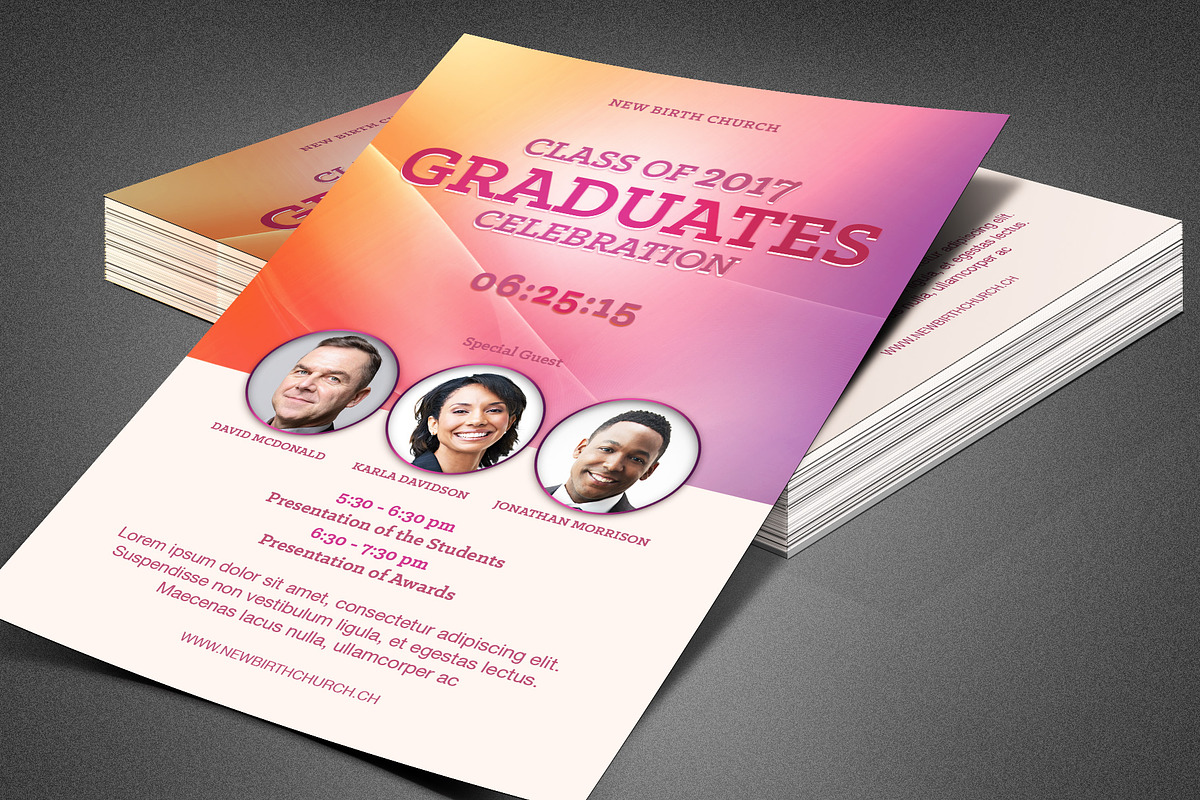 Graduates Celebration Church Flyer in Flyer Templates - product preview 8
