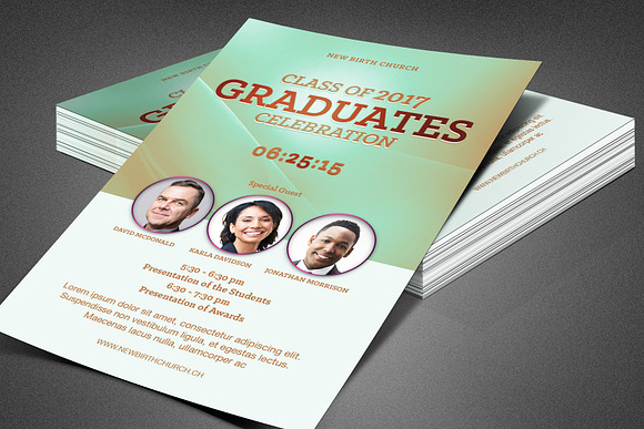 Graduates Celebration Church Flyer in Flyer Templates - product preview 1