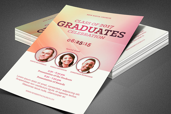 Graduates Celebration Church Flyer in Flyer Templates - product preview 2