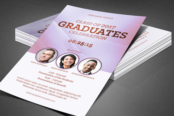 Graduates Celebration Church Flyer in Flyer Templates - product preview 4