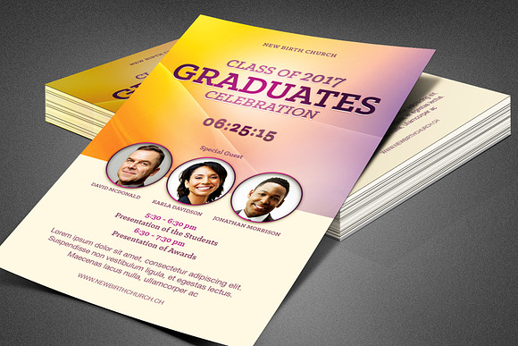Graduates Celebration Church Flyer in Flyer Templates - product preview 5