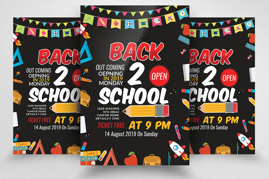 Back To School Flyer in Flyer Templates - product preview 8