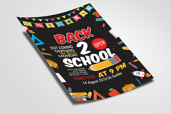 Back To School Flyer in Flyer Templates - product preview 1