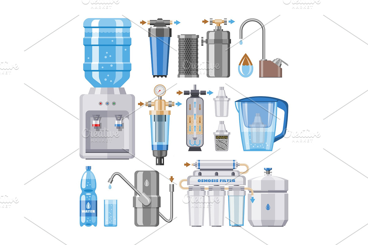 Water filter vector filtering clean in Illustrations - product preview 8