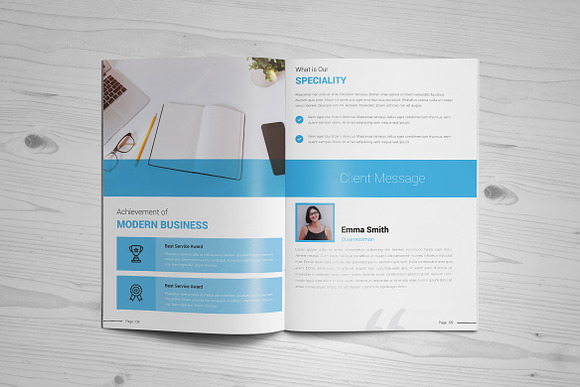 Modern 16 pages Brochure Design in Brochure Templates - product preview 3