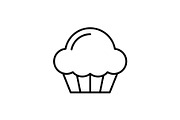 Cupcake outline icon