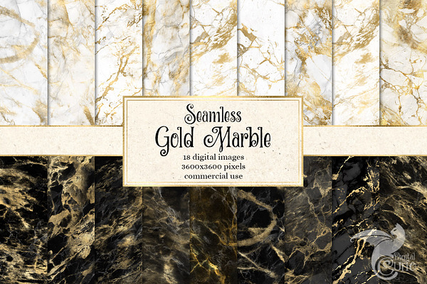 Seamless Gold Marble Textures