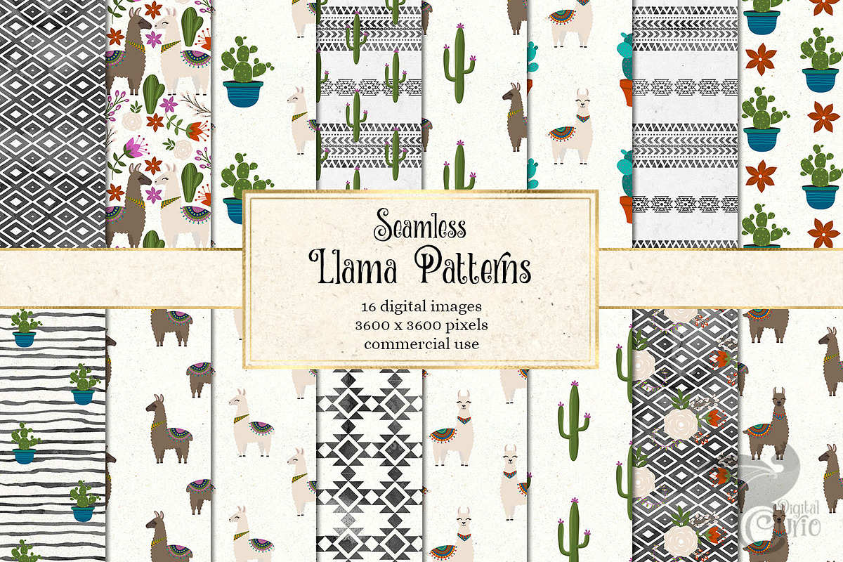 Llama Digital Paper in Patterns - product preview 8