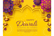 Diwali festival holiday design.