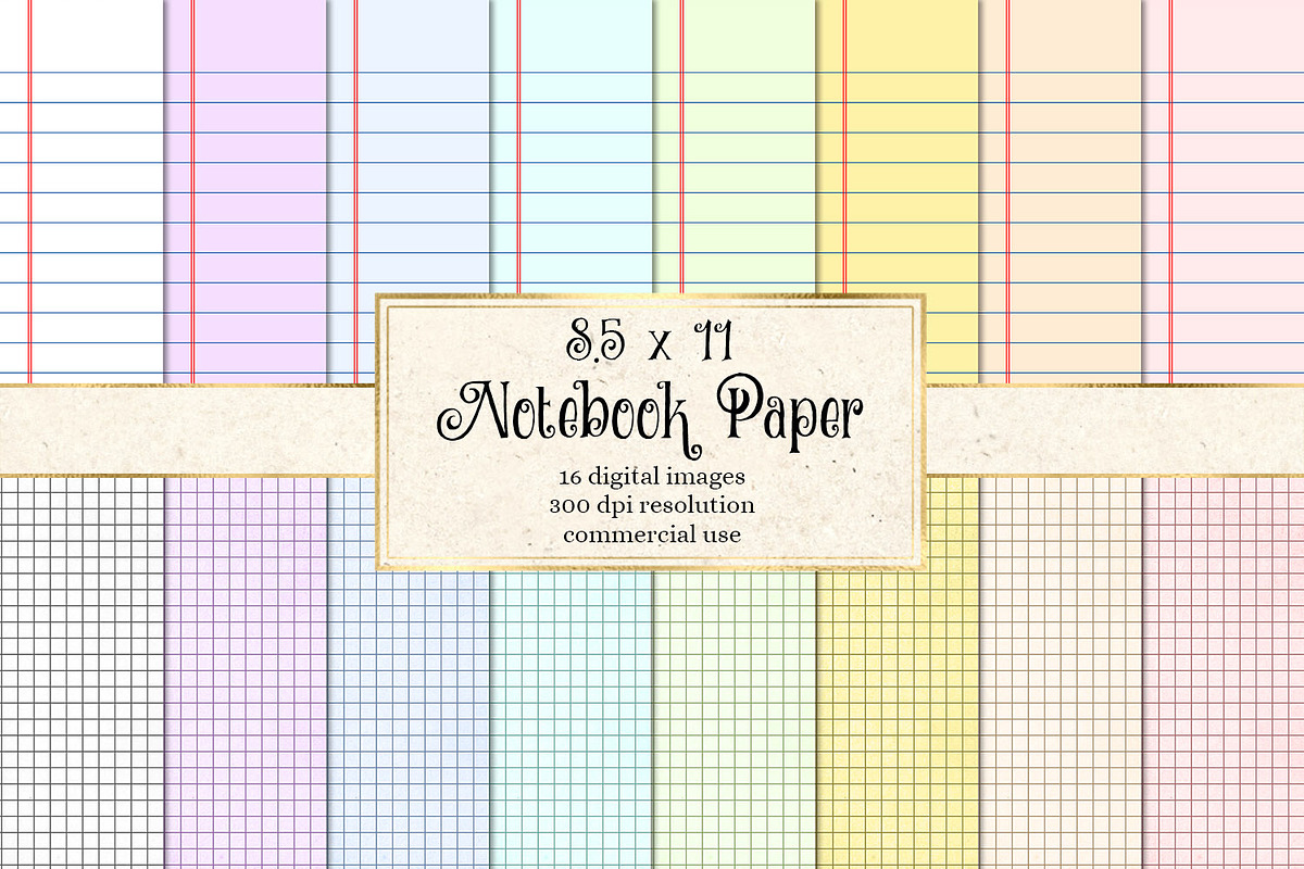 Notebook Paper in Textures - product preview 8