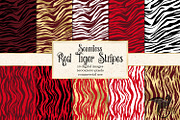 Red Tiger Stripe Digital Paper