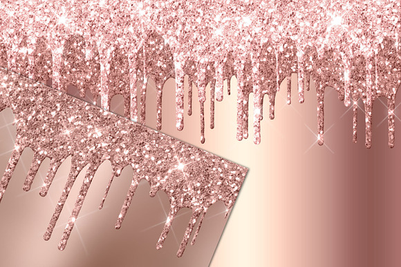 Rose Gold Dripping Glitter in Textures - product preview 1