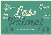 Las Palmas vintage font collection