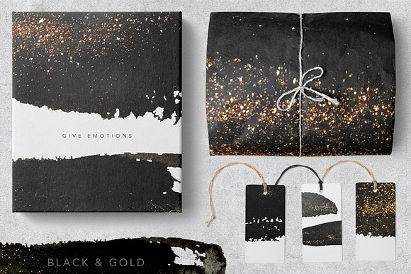 Black & Gold textures in Textures - product preview 1
