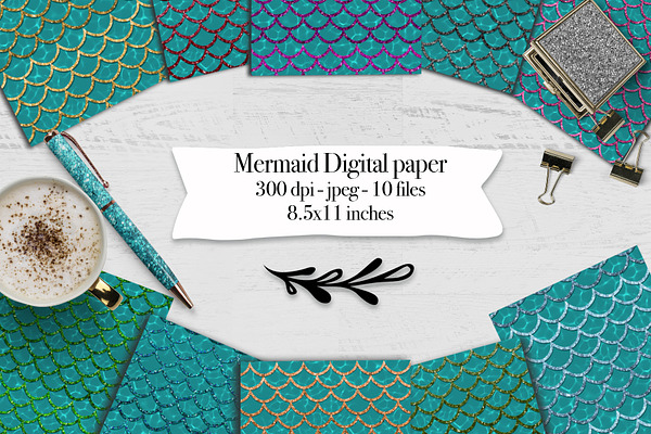 Mermaid digital papers