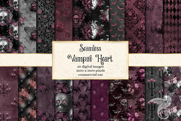 Vampire Heart Digital Paper
