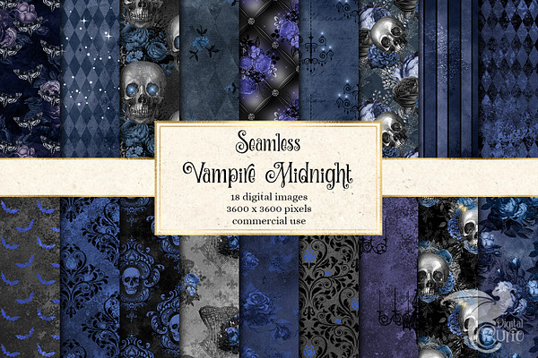 Vampire Midnight Digital Paper