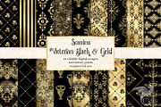 Victorian Black & Gold Digital Paper