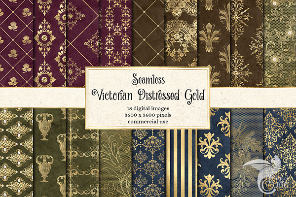 Victorian Distressed Gold Patterns