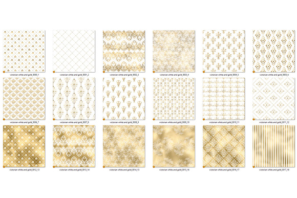 Victorian White and Gold Patterns in Patterns - product preview 3