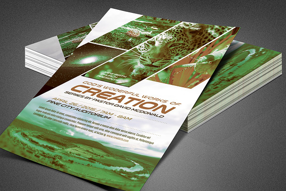 God's Wonderful Works Church Flyer in Flyer Templates - product preview 2