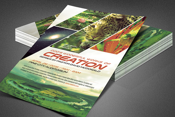 God's Wonderful Works Church Flyer in Flyer Templates - product preview 4