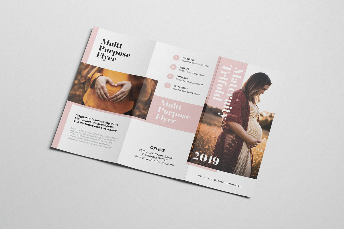 Pregnancy AI and PSD Brochure in Brochure Templates - product preview 8