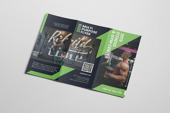 Gym and Fitness AI and PSD Brochure in Brochure Templates - product preview 4