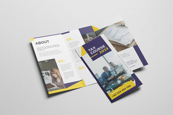 Tax Course AI and PSD Brochure in Brochure Templates - product preview 5