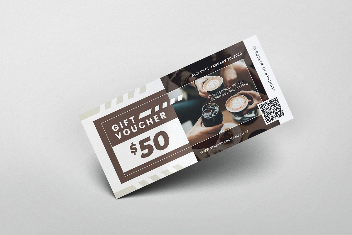 Coffeeshop AI and PSD Gift Voucher in Card Templates - product preview 8