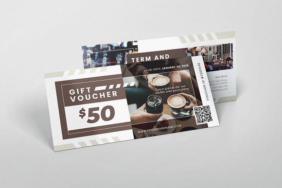 Coffeeshop AI and PSD Gift Voucher in Card Templates - product preview 1