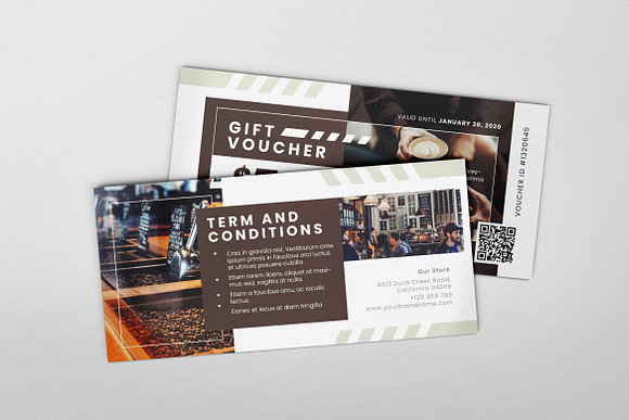 Coffeeshop AI and PSD Gift Voucher in Card Templates - product preview 2