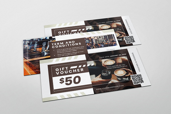 Coffeeshop AI and PSD Gift Voucher in Card Templates - product preview 5