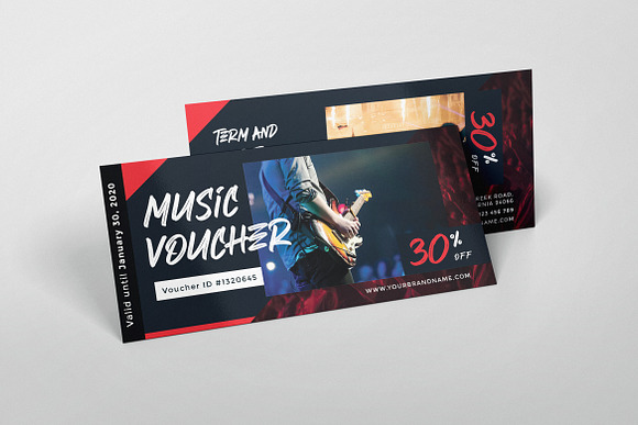 Music Concert AI and PSD Voucher in Card Templates - product preview 2