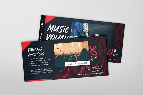 Music Concert AI and PSD Voucher in Card Templates - product preview 5